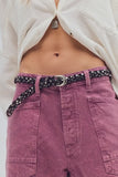 Free People Sol Stud Belt Black