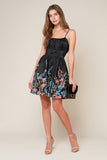 Black Floral Min Dress