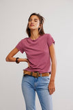 Free People Nova Tee Crushed Berry