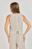Taupe Button Tank