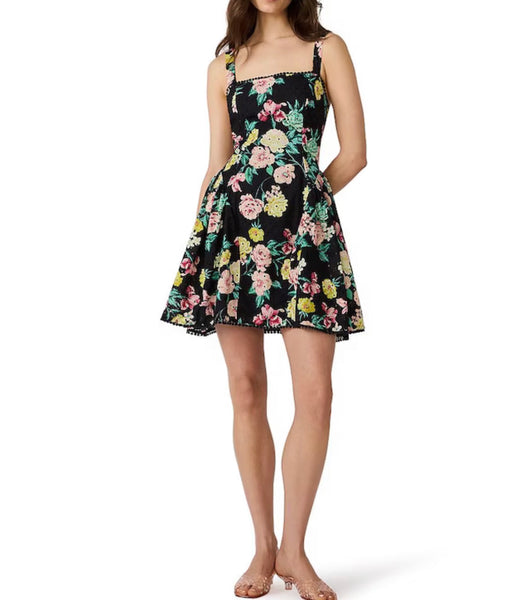 Steve Madden Olympia Dress Black Ditsy Floral