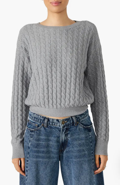 Steve Madden Minna Sweater Grey Heather