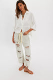 Free People Happy Days Top Clean Ivory