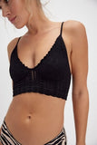Free People Heirloom Seamless Bralette Black