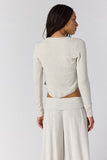 Free People Dream State Henley Top Heather Grey