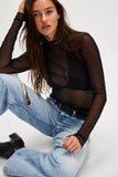 Free People Minding My Business Top Black