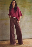 Free People Perfect Oversized Tee Glass Roses