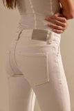 Free People Oracle Low Rise Slim Straight Optic White