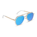 DIFF Joey Snowbound Gold Metal Blue Mirror
