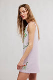 Free People Electric Garden Mini Dress Pale Orchid Combo