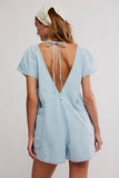 Free People Free Fall Denim Romper Water