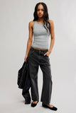 Free People Night Shine Tank Heather Grey