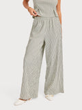 Black Cream Striped Pants