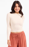 Cream Crewneck Top