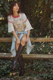 Free People Ziggy Printed Shortall Sun Drenched Combo