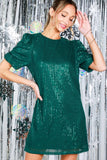 Hunter Green Sequin Dress