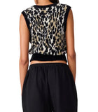 Steve Madden Mila Sweater Vest Leopard