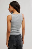 Free People Night Shine Tank Heather Grey