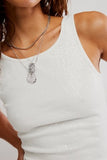 Free People Night Shine Tank Clean Ivory