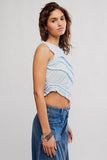 Free People Pink Sands Smocked Top Dew Shine
