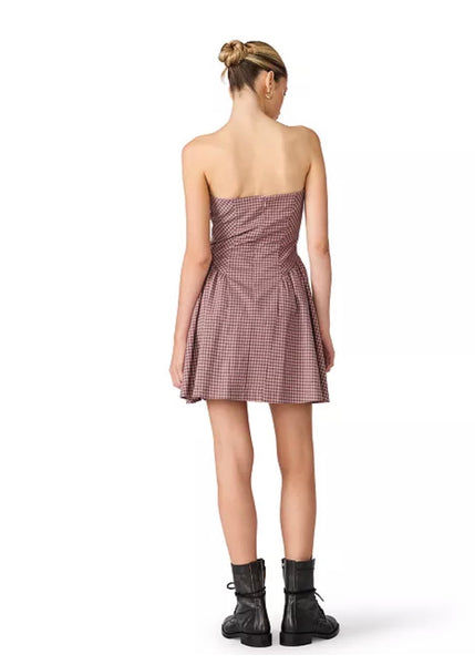 Steve Madden Paulinna Dress Blush Plaid