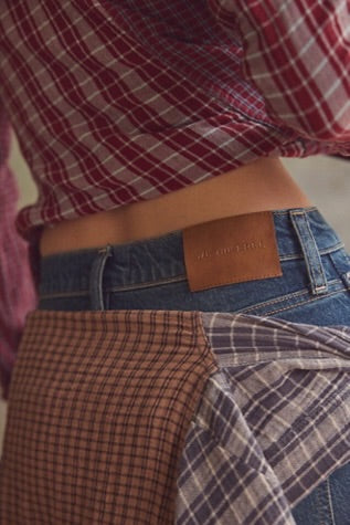 Free People Edie High Rise Tapered Jean Blue Echo