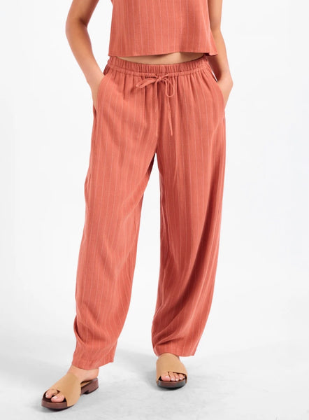 Mahogany/White Stripe Pants