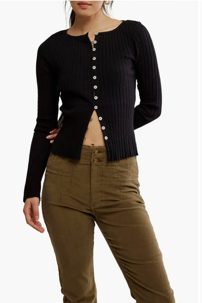 Free People Tilly Long Sleeve Black