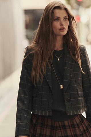 Free People Academia Blazer Charcoal