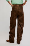 Free People Spotlight Vegan Trouser Chocolate Brown