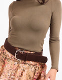 Olive Crewneck Top