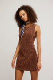 Free People Atlas Suede Mini Chicory Coffee