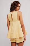 Free People Cassius Denim Set Appricot Gelato