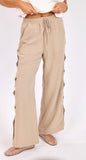Khaki Button Pants
