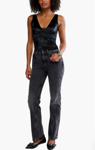 Free People Bed of Roses Cami Black