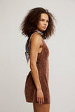 Free People Atlas Suede Mini Chicory Coffee