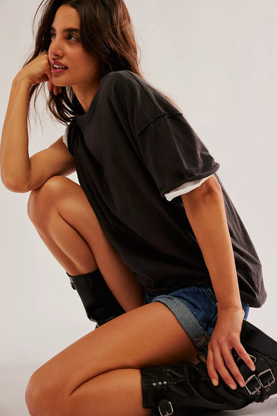 Free People Nina Tee Black
