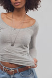 Free People Siren Long Sleeve Heather Grey