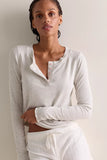 Free People Dream State Henley Top Heather Grey
