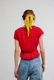 Free People Gemma Embroidered Top High Risk Red
