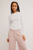 Free People Easy Does It Tee White