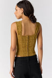 Free People Pretty Little Secrets Corset Olive Tapenade