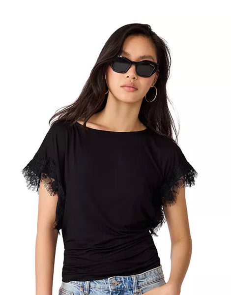 Steve Madden Paloma Knit Top Black