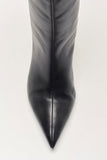 Free People Kiki Kitten Heel Boot Black Leather