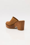 Free People Hudson Wedge Clog Luggage Leather