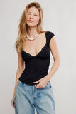 Free People Blush Hour Tee Black