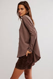 Free People Latte Blues Thermal Solid Leafless Tree