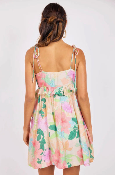 Bloom Revival Bubble Dress Pink Multi