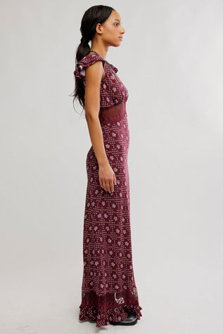 Free People Eternal Soul Maxi Maroon Combo