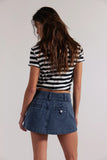 Free People Dream Weaver Cotton Micro Skirt Twinkling Twilight